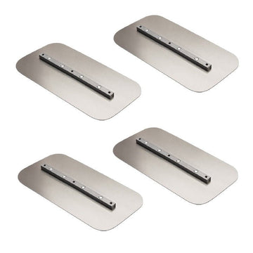 36" Power Trowel Blade 8" x 14" Flat Rounded Corner Combination (4-Pack)