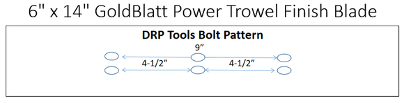 6″ X 14″ Goldblatt Power Trowel Blade Finish 4-Pack