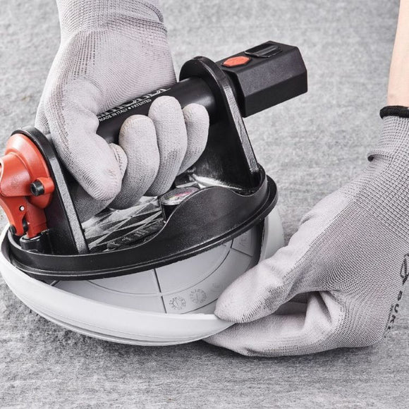 7" Battery Powered Vacuum Suction Cup and Case 286 lb Capacity by Raimondi