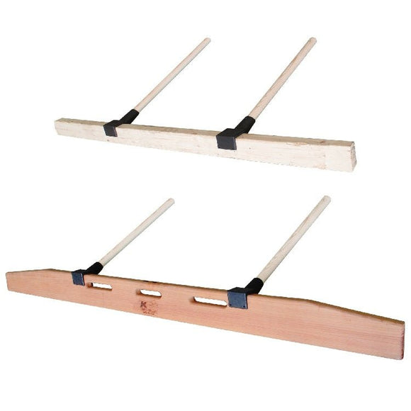 EZ-Bend Screed Handles™ - The Original Screed Bracket™ (1 pair) attached to screeds.