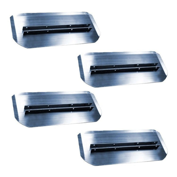 Power Trowel Blade 8" x 18" Master Blue Offset Channel Combination (4-Pack)