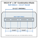 46-48" Power Trowel Blade 8 x 18 Combination (4-Pack)
