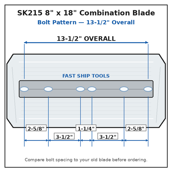 46-48" Power Trowel Blade 8 x 18 Combination (4-Pack)