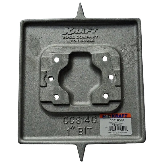 Airplane Groovers 8" x 8" Square End 1" Bit with EZY-Tilt II Bracket
