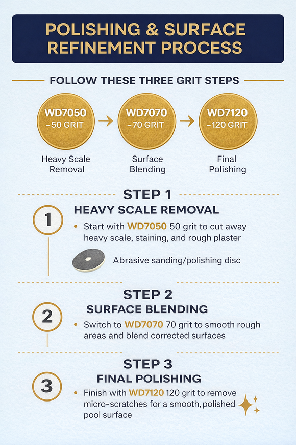Polishing surface refinement process