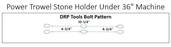 36" Power Trowel Stone Holder with Stones 36" and Under Machines Bolt Pattern