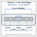 46-48" Power Trowel Blade 6" x 18" Finish (4-Pack)