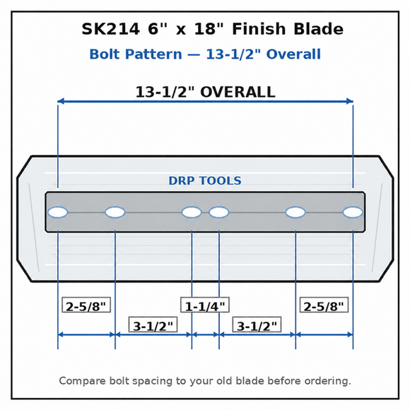 46-48" Power Trowel Blade 6" x 18" Finish (4-Pack)