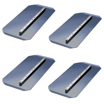 46-48" Power Trowel Blade 8" x 18" Blue Combination 4-PK