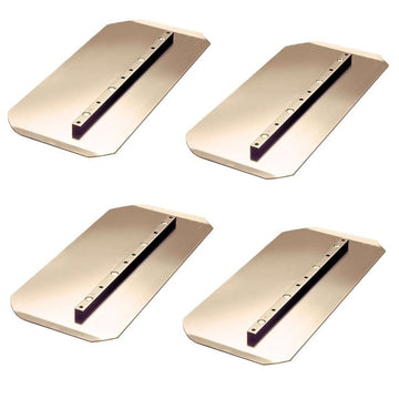 46-48" Power Trowel Blade 8" x 18" Gold Combination (4-Pack)
