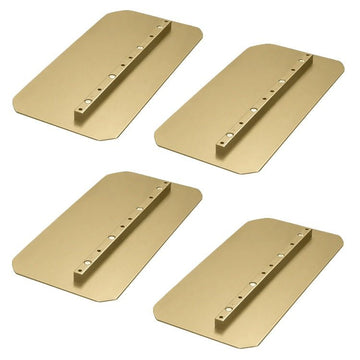 46-48" Power Trowel Blade 8 x 18 Flat Round Corner Combination Gold (4-Pack)