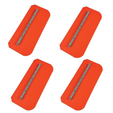 46-48" Power Trowel Blade 8" x 18" Orange Thunder Combination (4-Pack)