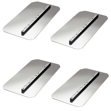 46-48" Power Trowel Blade 8 x 18 Flat Round Corner Combination (4-Pack)