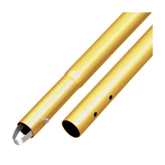 6' Anodized Aluminum Swaged Button Bull Float Handle - 1-3/4" Diameter Gold 6-Pack