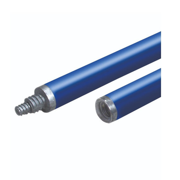 6' Blue Anodized Aluminum Threaded Bull Float Handle - 1-3/4" Diameter 6-Pack