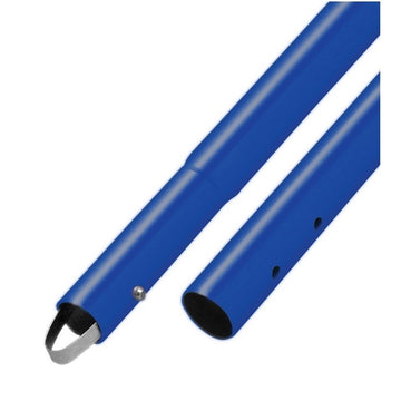 6' Powder Coated Swaged Button Bull Float Handle - 1-3/4" Diameter Bright Blue 6-Pack